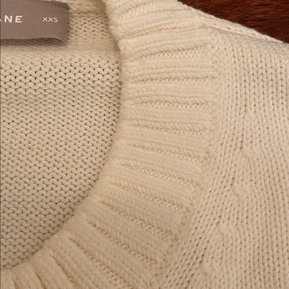 Everlane Boxy Sweater in Everyday Cotton Cream SZ XXS Oversized Fit 100% Cotton - Picture 5 of 11